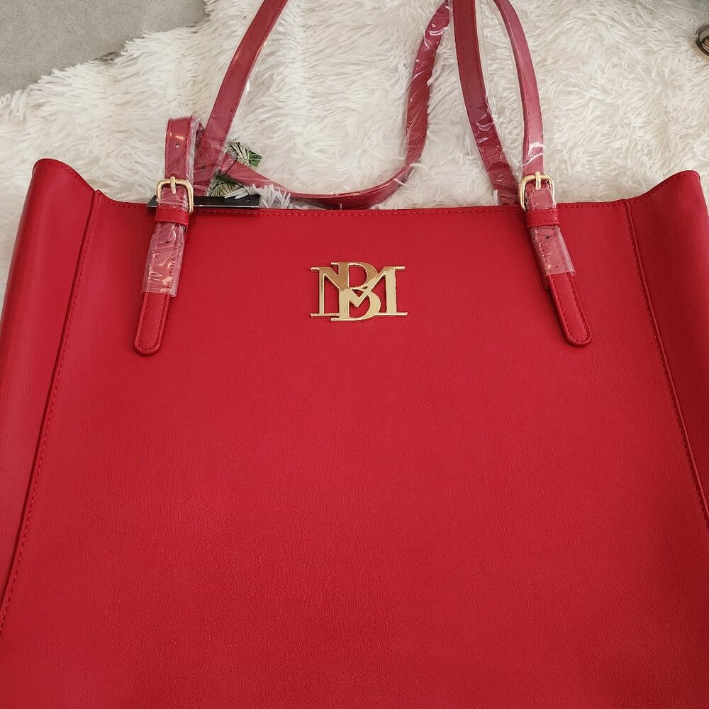 Red Badgley Mischka shoulder tote
